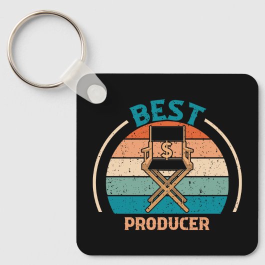 Beste Producent - Retro Style Sleutelhanger (Voorkant)