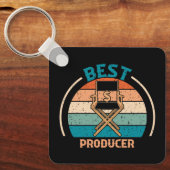 Beste Producent - Retro Style Sleutelhanger (Voorkant)