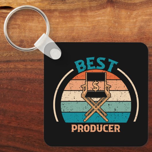 Beste Producent - Retro Style Sleutelhanger (Voorkant)