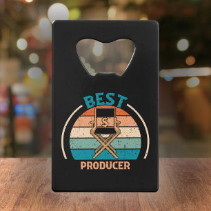 Beste Producer Retro - Filmmaker Gift Creditkaart Flessenopener