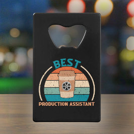 Beste Productie Assistent - Film Crew Gift Creditkaart Flessenopener