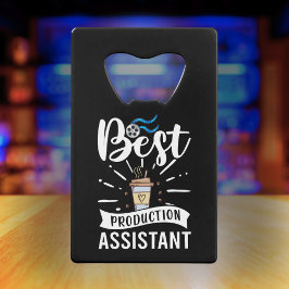 Beste Productie Assistent - Film Crew Gift Creditkaart Flessenopener
