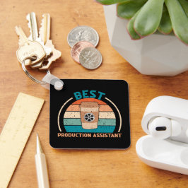 Beste Productieassistent - Retro Style Sleutelhang Sleutelhanger