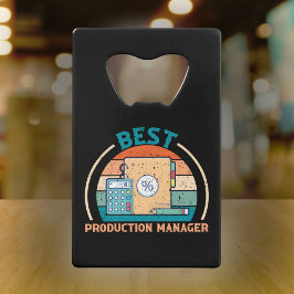 Beste Productiemanager Retro - Film Crew Gift Creditkaart Flessenopener