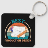 Beste Productieontwerp - Retro Stijl Sleutelhanger (Achterkant)