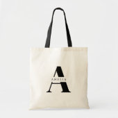 Beste professionele initiële naam aangepast dageli tote bag (Voorkant)