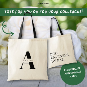 Beste professionele initiële naam aangepast dageli tote bag