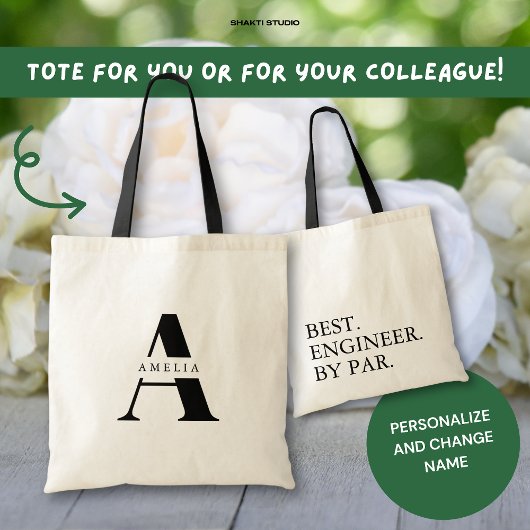 Beste professionele initiële naam aangepast dageli tote bag