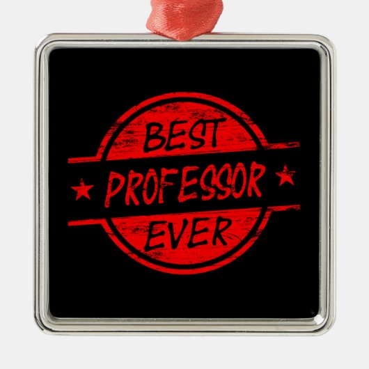 Beste professor Ever Red Metalen Ornament (Voorkant)