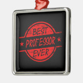 Beste professor Ever Red Metalen Ornament (Links)