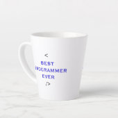 Beste programmeur ooit - Werelds beste codeur Pres Latte Mok (Linkerhoek)