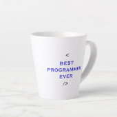 Beste programmeur ooit - Werelds beste codeur Pres Latte Mok (Rechterhoek)