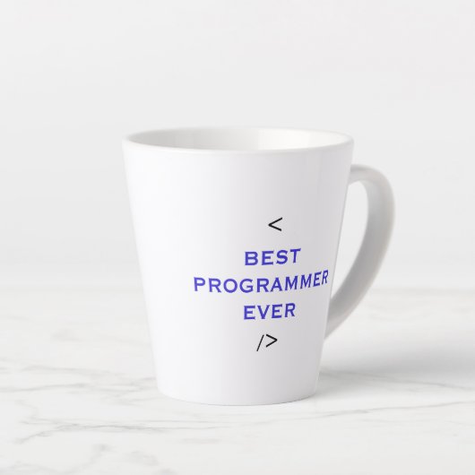 Beste programmeur ooit - Werelds beste codeur Pres Latte Mok (Rechterhoek)