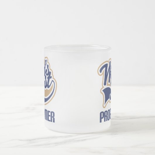 Beste programmeur van werelden matglas koffiemok (Center)