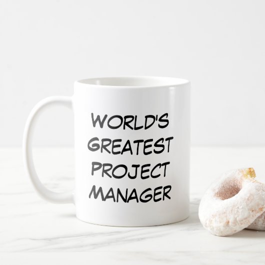 "Beste projectmanager ter wereld" Koffiemok (Met donut)