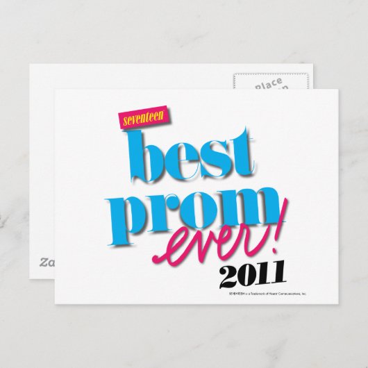 Beste Prom-server - Aqua Briefkaart (Voorkant / Achterkant)