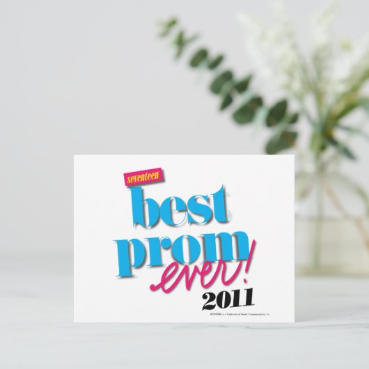 Beste Prom-server - Aqua Briefkaart (Staand voorkant)