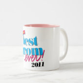 Beste Prom-server - Aqua Tweekleurige Koffiemok (Voorkant rechts)