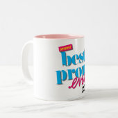 Beste Prom-server - Aqua Tweekleurige Koffiemok (Voorkant links)