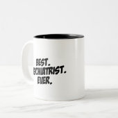 Beste psychiater ooit tweekleurige koffiemok (Voorkant links)