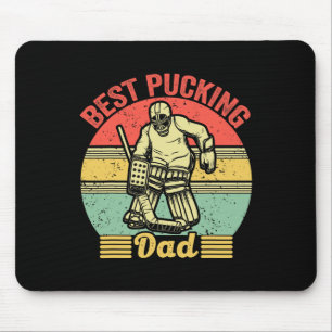 Beste Puckende Papa Hockey Retro Vintage IJshockey Muismat
