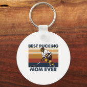 Beste Pucking Moeder Ooit Grappige Hockey Moeder U Sleutelhanger (Voorkant)