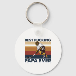 Beste Pucking Papa Ooit Grappige Hockey Vader Zegg Sleutelhanger