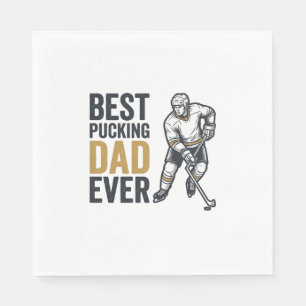 Beste Pucking Papa Ooit Hockey Papa Shirt Ontwerp_ Servet
