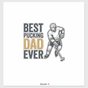 Beste Pucking Papa Ooit Hockey Papa T-shirt Ontwer Sticker