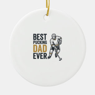 Beste Pucking Vader Ooit Hockey Vader Shirt Ontwer Keramisch Ornament