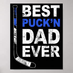 Beste Puckn Dad ooit Shirt Mannen Hockey Daddy Vad Poster