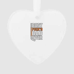 Beste Puck'n Papa Ooit Hockey Vader Vector Design_ Ornament