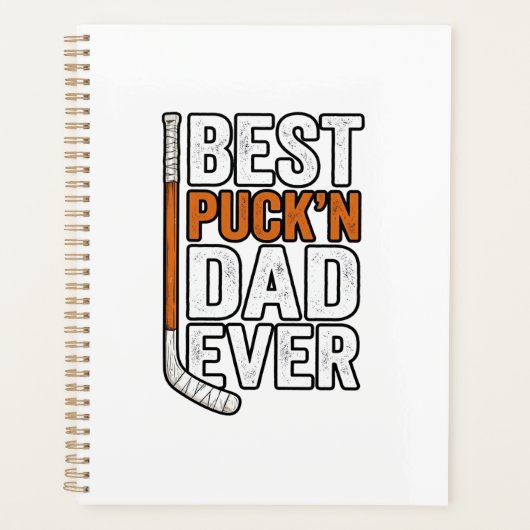 Beste Puck'n Papa Ooit Hockey Vader Vector Design_ Planner (Voorkant)