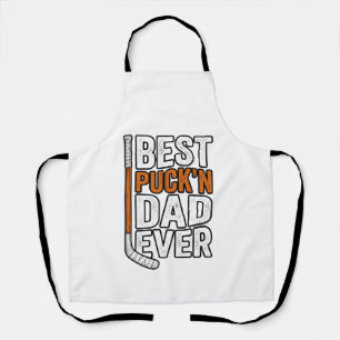 Beste Puck'n Papa Ooit Hockey Vader Vector Design_ Schort