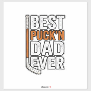 Beste Puck'n Papa Ooit Hockey Vader Vector Design_ Sticker
