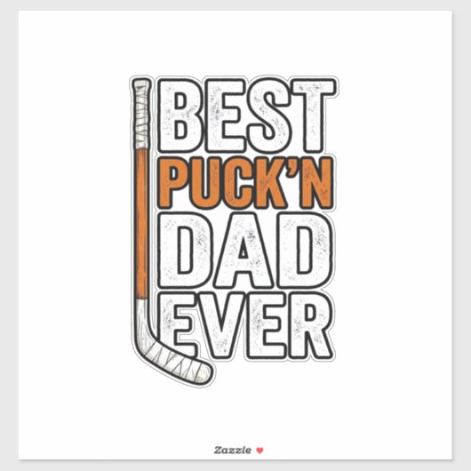 Beste Puck'n Papa Ooit Hockey Vader Vector Design_ Sticker (Vel)