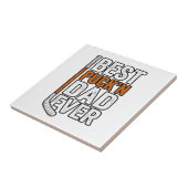 Beste Puck'n Papa Ooit Hockey Vader Vector Design_ Tegeltje (Zijkant)