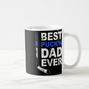 Beste Puck'n Papa Ooit T-shirt Mannen Hockey Vader Koffiemok