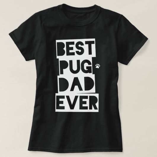 Beste Pug Dad Ooit Pug Daddy T-shirt (Design voorkant)
