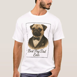 Beste Pug Dad Ooit T-shirt - Funny Pug Lover Gift