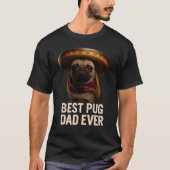 Beste Pug Dad Ooit T-shirt - Funny Pug Lover Gift (Voorkant)
