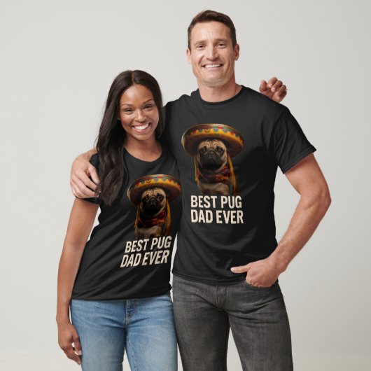 Beste Pug Dad Ooit T-shirt - Funny Pug Lover Gift (Unisex)