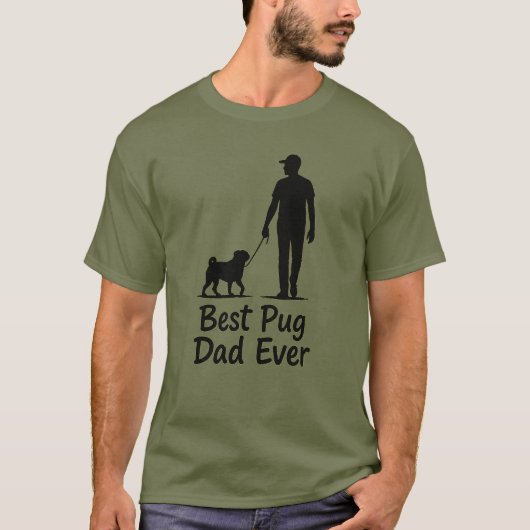 Beste Pug Dad Ooit T-shirt - Funny Pug Lover Gift (Voorkant)