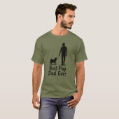 Beste Pug Dad Ooit T-shirt - Funny Pug Lover Gift (Voorkant volledig)