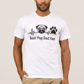 Beste Pug Dad Ooit T-shirt - Funny Pug Lover Gift (Voorkant)