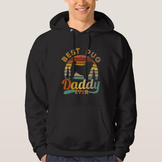 Beste Pug Daddy Ever Retro Classic T-shirt (Voorkant)