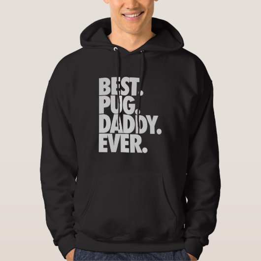 Beste Pug Daddy Ooit - Dog Pug Father Gift Classic Hoodie (Voorkant)