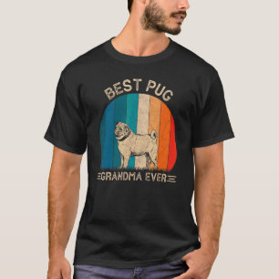 Beste Pug Dog Oma Ever Retro Moederdag T-shirt