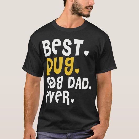 Beste Pug-hond Papa Ooit T-shirt (Voorkant)