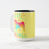 Beste Pug Mam ooit Tweekleurige Koffiemok (Voorkant links)